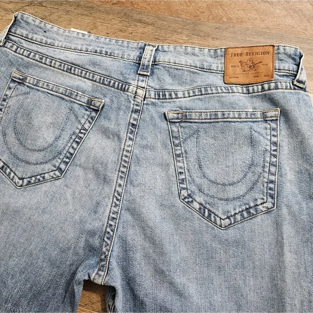 True Religion Mens Denim Blue Jeans Logan Relaxed Taper World Tour‎ 38 Classic